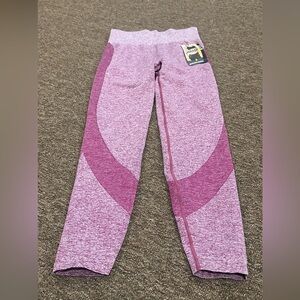 NWT! Avia M 8-10 Seamless Pink Legging bottom gym yoga slimming stretch pant